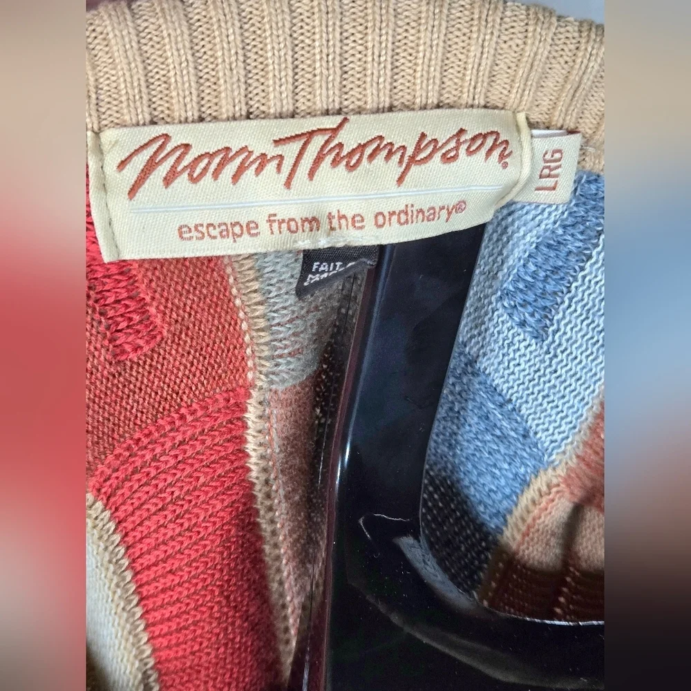 Vintage 90's Norm Thompson 3D Tundra Art To Wear Cosby‎ Style Sweater, Large